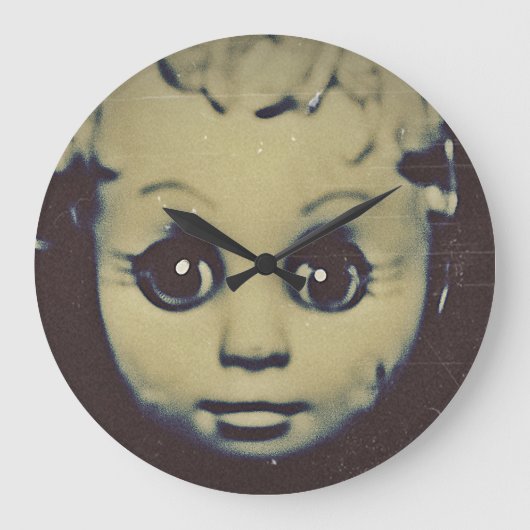 Spuk Puppengabe Großuhr Große Wanduhr (Vorderseite)