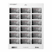 Spuk Raven Sky Schwarz-weiße benutzerdefinierte ne Adressaufkleber (Vorne)