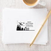 Spuk Rücksendeadresse des Friedhofs zu Halloween Adressaufkleber (Insitu)