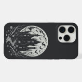 Spuk Schloss auf Vollmond iPhone Hülle (Rückseite (Horizontal))