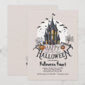 Spuk Schloss Einladung (Vorne/Hinten)
