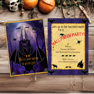 Spuk Schloss Halloween Einladung