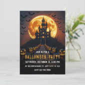 Spuk Schloss Halloween Einladung (Stehend Vorderseite)