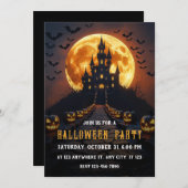 Spuk Schloss Halloween Einladung (Vorne/Hinten)