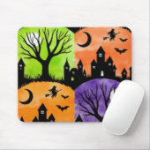 Spuk Schloss Halloween Muster Mousepad (Mit Mouse)