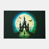 Spuk Schloss Happy Halloween Creepy Fußmatte (Vorderseite)