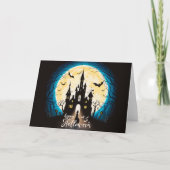 Spuk Schloss Happy Halloween Creepy Karte (Vorderseite)