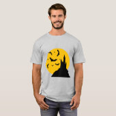 Spuk Schloss mit Mond und Fledermäusen T-Shirt (Vorne ganz)