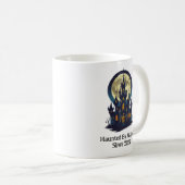 Spuk Schloss mit Vollmond, Halloween Kaffeetasse (VorderseiteRechts)