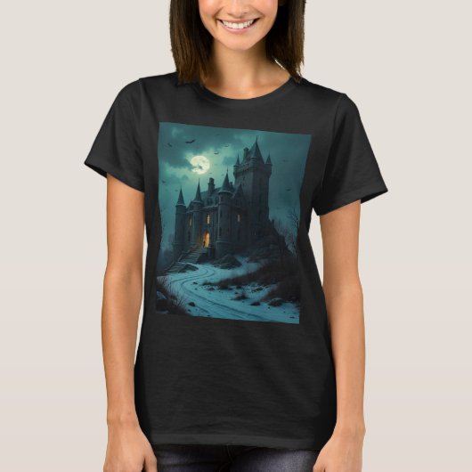 Spuk Schloss 🌩️ T-Shirt (Vorderseite)
