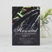 Spuk Schwarz-Grün-Halloween-Party Einladung (Stehend Vorderseite)