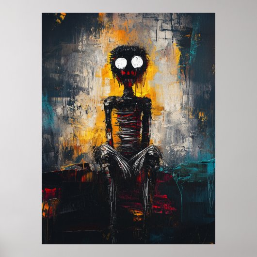 Spuk Schweigen - Abstrakte Abbildung Poster (Vorne)