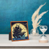 Spuk Segelschiff Woodblock 4 Fotoplatte (InSitu)