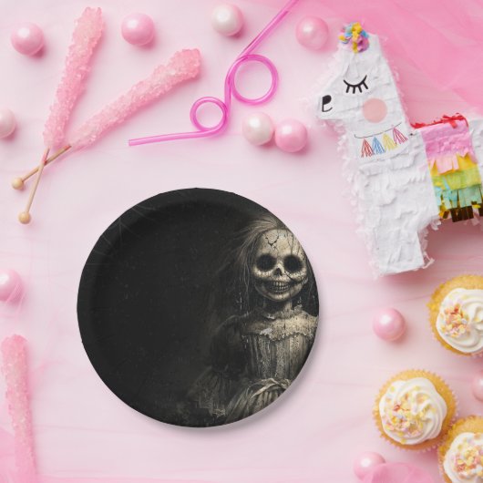 Spuk Skelettdoll Halloween-KostümParty Pappteller (Party)
