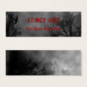 Spuk Sky Halloween Ticket-Vorlage (Vorne & Hinten)