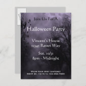 Spuk Sky Lila Mist Halloween-Party Postkarte (Vorne/Hinten)