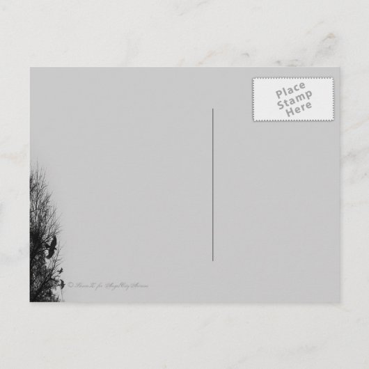 Spuk Sky Lila Mist Halloween-Party Postkarte (Rückseite)