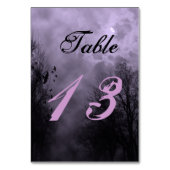 Spuk Sky Lila Nebelkarte Tischnummer (Rückseite)