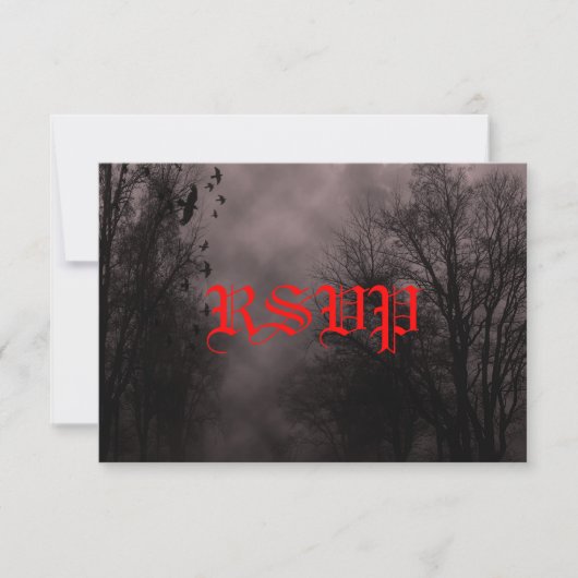 Spuk Sky Red Mist RSVP Card (Vorderseite)