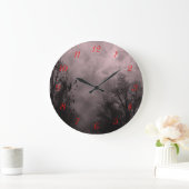 Spuk Sky Red Mist White Nummernuhr Große Wanduhr (Zuhause)