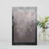 Spuk Sky Stationery Red Lined Briefpapier (Stehend Vorderseite)