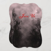 Spuk Sky und Ravens Custom Halloween Einladung (Vorne/Hinten)