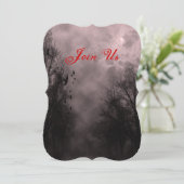 Spuk Sky und Ravens Custom Halloween Einladung (Stehend Vorderseite)