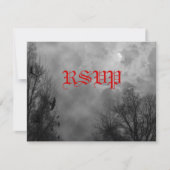 Spuk Sky- und Ravens-RSVP-Karte Einladung (Vorderseite)