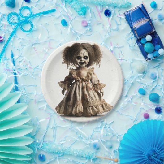 Spuk Spooky Doll Halloween Kostüm Party Pappteller (Party)