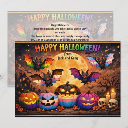 🎃Spuk & Stolz Verzaubert mit Stolz  Einladung (Vorne/Hinten)