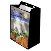 Spuk Strand Mittlere Geschenktüte (Rückseite Schrägansicht)