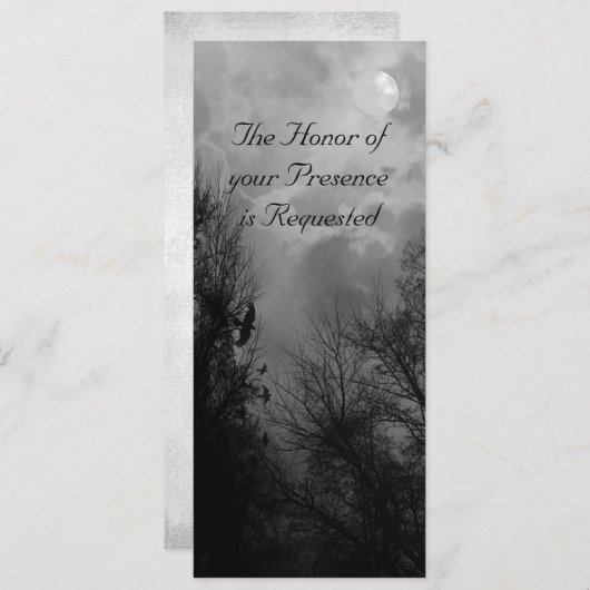 Spuk Straße mit Ravens Custom Wedding Einladung (Vorne/Hinten)