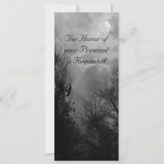 Spuk Straße mit Ravens Custom Wedding Einladung (Vorderseite)