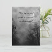 Spuk Straße mit Ravens Wedding Einladung (Stehend Vorderseite)