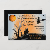 Spuk Szene - 3x5 Halloween-Party laden Einladung (Vorne/Hinten)