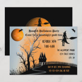 Spuk Szene - Halloween-Party einladen Einladung (Vorne/Hinten)