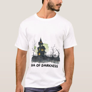 Spuk T - Shirt Manor - Mondlicht Haus & Fledermäus