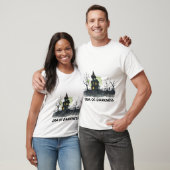 Spuk T - Shirt Manor - Mondlicht Haus & Fledermäus (Unisex)