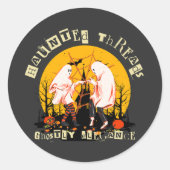 Spuk Threads Ghoful Elegance T - Shirt Runder Aufkleber (Vorderseite)