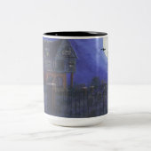 Spuk Ton-Tasse des Haus-zwei Zweifarbige Tasse (Mittel)