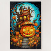 Spuk Treehouse | Frohe Halloween Puzzle (Vertikal)
