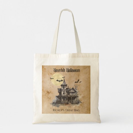 Spuk Trick oder Treat Halloween Tragetasche (Rückseite)