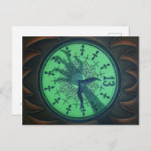 Spuk Uhr 13 Stunden Postkarte (Vorne/Hinten)