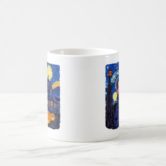 Spuk Van Gogh Scene - Gothic Starry Halloween N Kaffeetasse (Mittel)