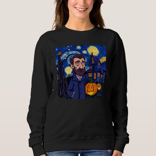 Spuk Van Gogh Scene - Gothic Starry Halloween N Sweatshirt (Vorderseite)