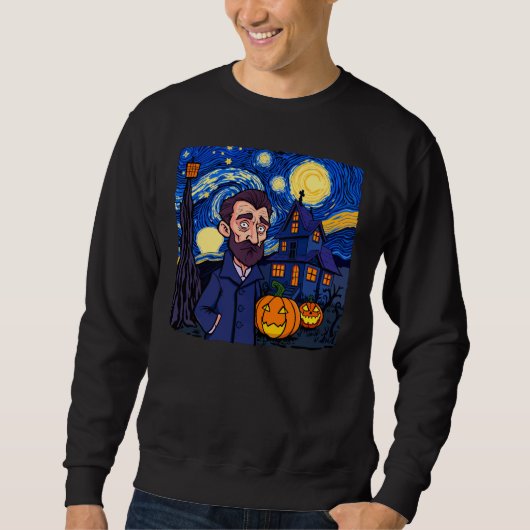 Spuk Van Gogh Scene - Gothic Starry Halloween N Sweatshirt (Vorderseite)