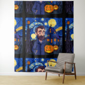 Spuk Van Gogh Scene - Gothic Starry Halloween N Wandteppich (Beispiel)