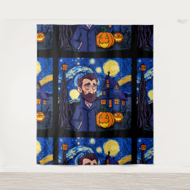 Spuk Van Gogh Scene - Gothic Starry Halloween N Wandteppich