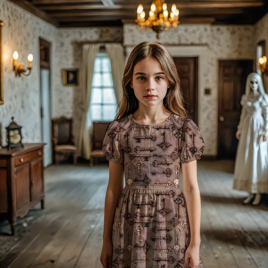 Spuk Vintage Tasten Stoff