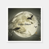 Spuk Vollmond-Halloween-Party Serviette (Vorderseite)